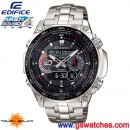 已完售,CASIO ECW-M300DB-1ADR(公司貨,保固1年):::太陽能電波時計EDIFICE 數字+指針 雙顯<6局電波接收>