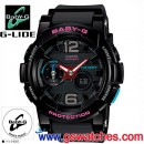 缺貨,CASIO BGA-180-1BDR(公司貨,保固1年):::Baby-G,G-LIDE滑板極限運動,指針+數字雙顯系列,BGA180