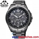 CITIZEN CC9075-52F(公司貨,保固2年):::Satellite光動能GPS衛星對時,鈦金屬,碼錶,鬧鈴,萬年曆,兩地時間,廣告款,防磁,藍寶石,DLC,刷卡或3期,CC907552F
