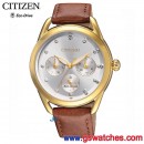 客訂商品,CITIZEN FD2058-19A(公司貨,保固2年):::Eco-Drive光動能,時尚女錶,女用,12顆水晶,星期,日期,24小時指針,刷卡或3期零利率,FD205819A