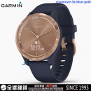 【金響鐘錶】預購,GARMIN vivomove-3s-blue-gold藍調玫瑰金(公司貨,保固1年):::指針智慧腕錶,多種運動模式,全天候健康監測,vivomove3s