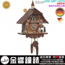●金響鐘錶,現貨,TRENKLE UHREN 4260QMTHZZG(公司貨):::52cm,德國製原木手工精緻原野鄉村屋石英黑森林咕咕鐘,12首音樂,旋轉水車舞者,樵夫,4260 QMT HZZG