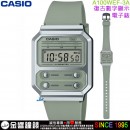 【金響鐘錶】現貨,CASIO A100WEF-3ADF(公司貨,保固1年):::經典電子錶,復古造型設計,1/100碼錶,鬧鈴,A-100WEF